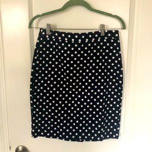JCREW Polka Dotted Pencil Skirt